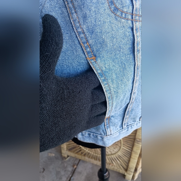 Vintage Nuovo Country Seat Transwear 100% Cotton Seat Blue Denim Vest_Med - Picture 3 of 6